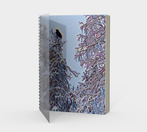'Trippy Trees' Spiral Notebook (With Cover)
