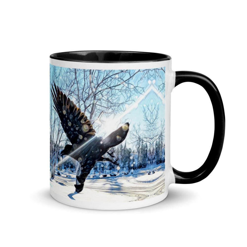 'Snowy Raven' Ceramic Mug