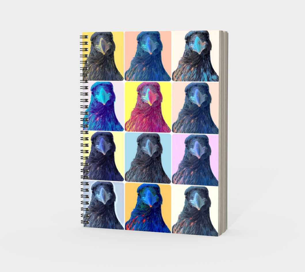'Warhol Ravens' Spiral Notebook (Without Cover)
