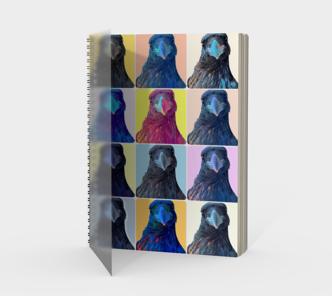 'Warhol Ravens' Spiral Notebook (With Cover)